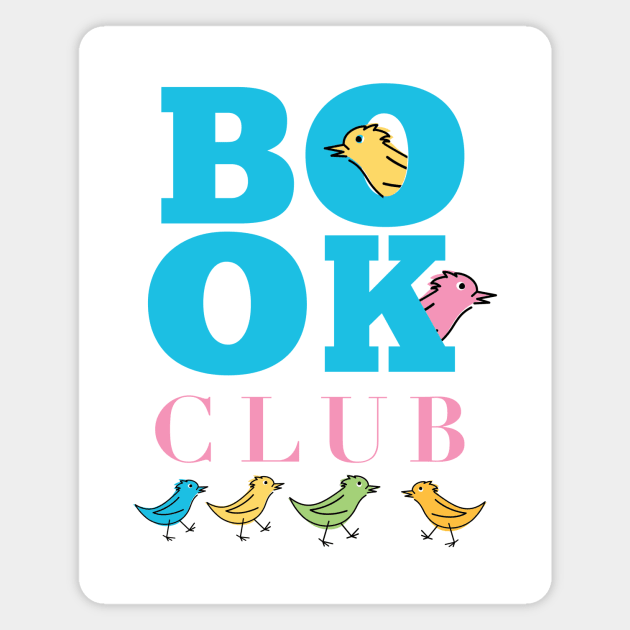 Cute Book Club With Birds Magnet by SWON Design